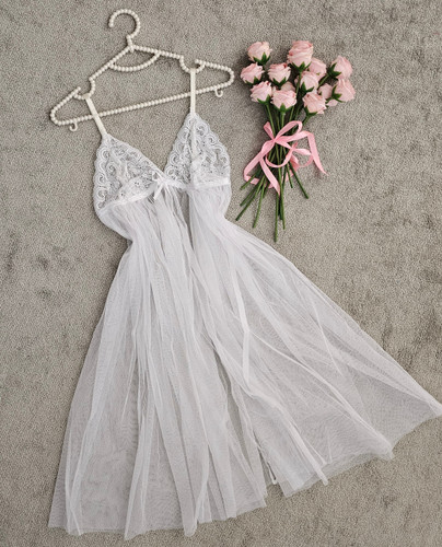 لباس خواب تور عروس زنانه کد ۱۰۷