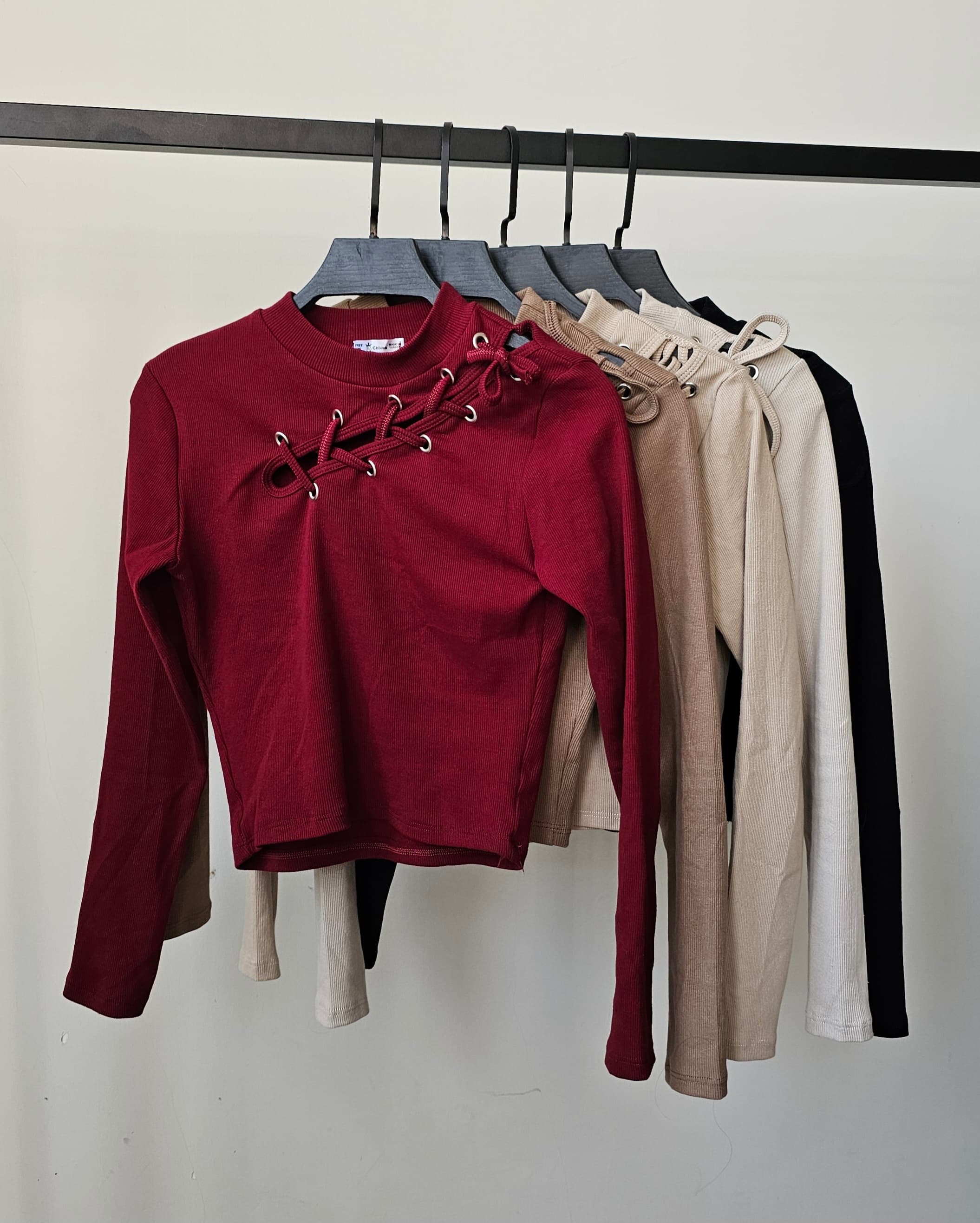 بلوز جلو گرهی کبریتی زنانه کد ۱۴۵