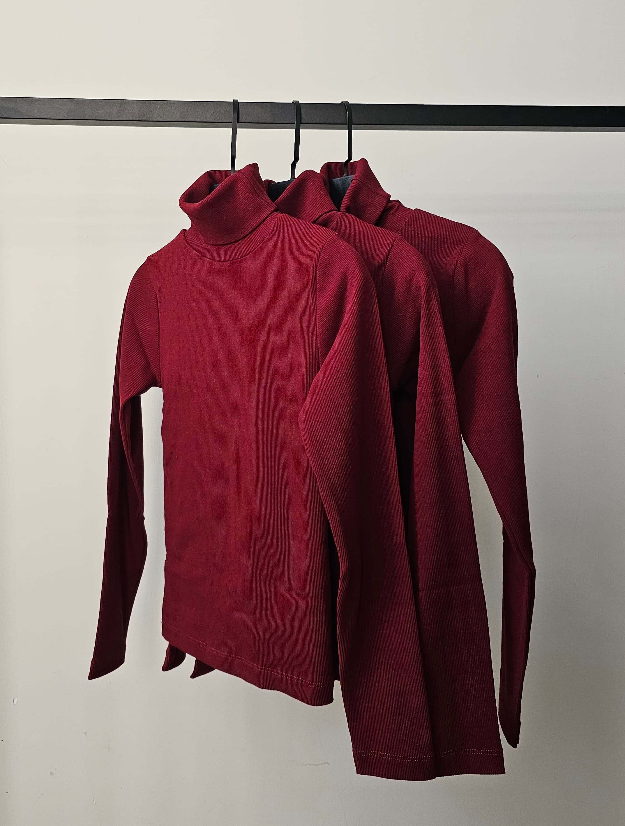 بلوز یقه اسکی زرشکی زنانه کد 178