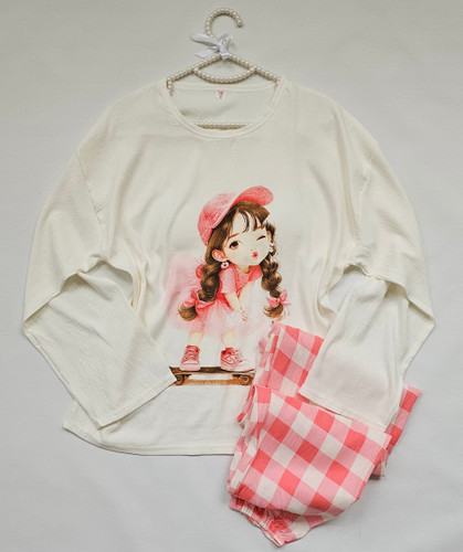 بلوز شلوار راحتی پینترستی زنانه وارداتی کد 199