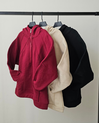 هودی نیم زیپ اسپرت زنانه کد ۲۱۴