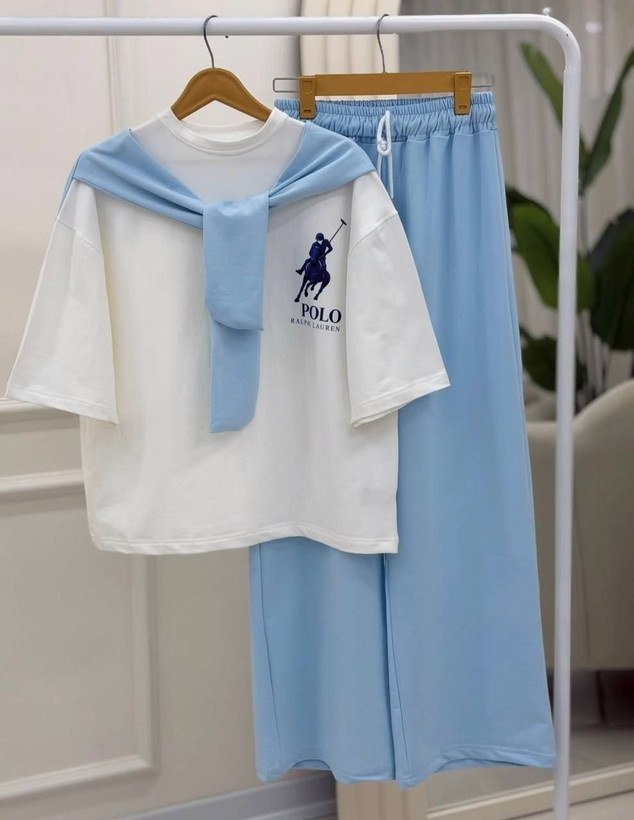 ست تیشرت و جاگر شنل دار POLO زنانه کد 278