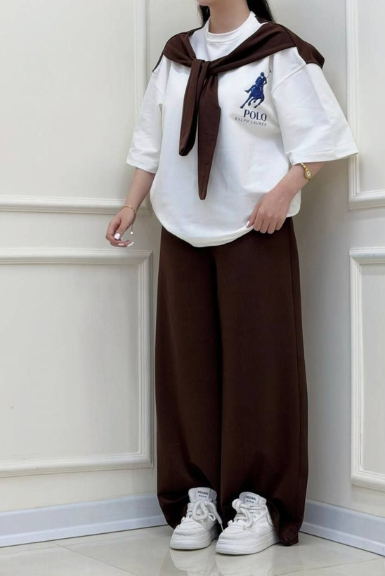ست تیشرت و جاگر شنل دار POLO زنانه کد 278